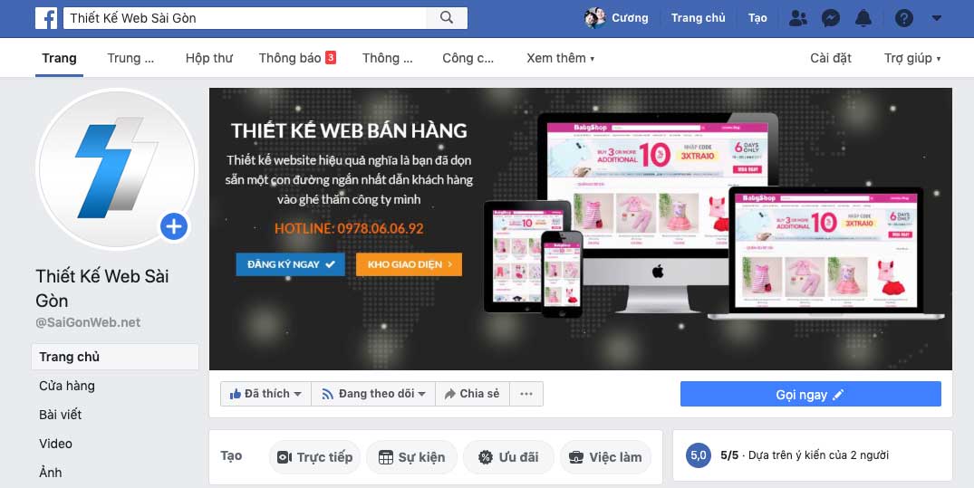 Fanapge Sài Gòn Web Dot Net